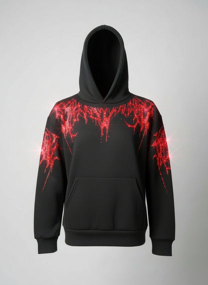 Red Glitter Hoodie