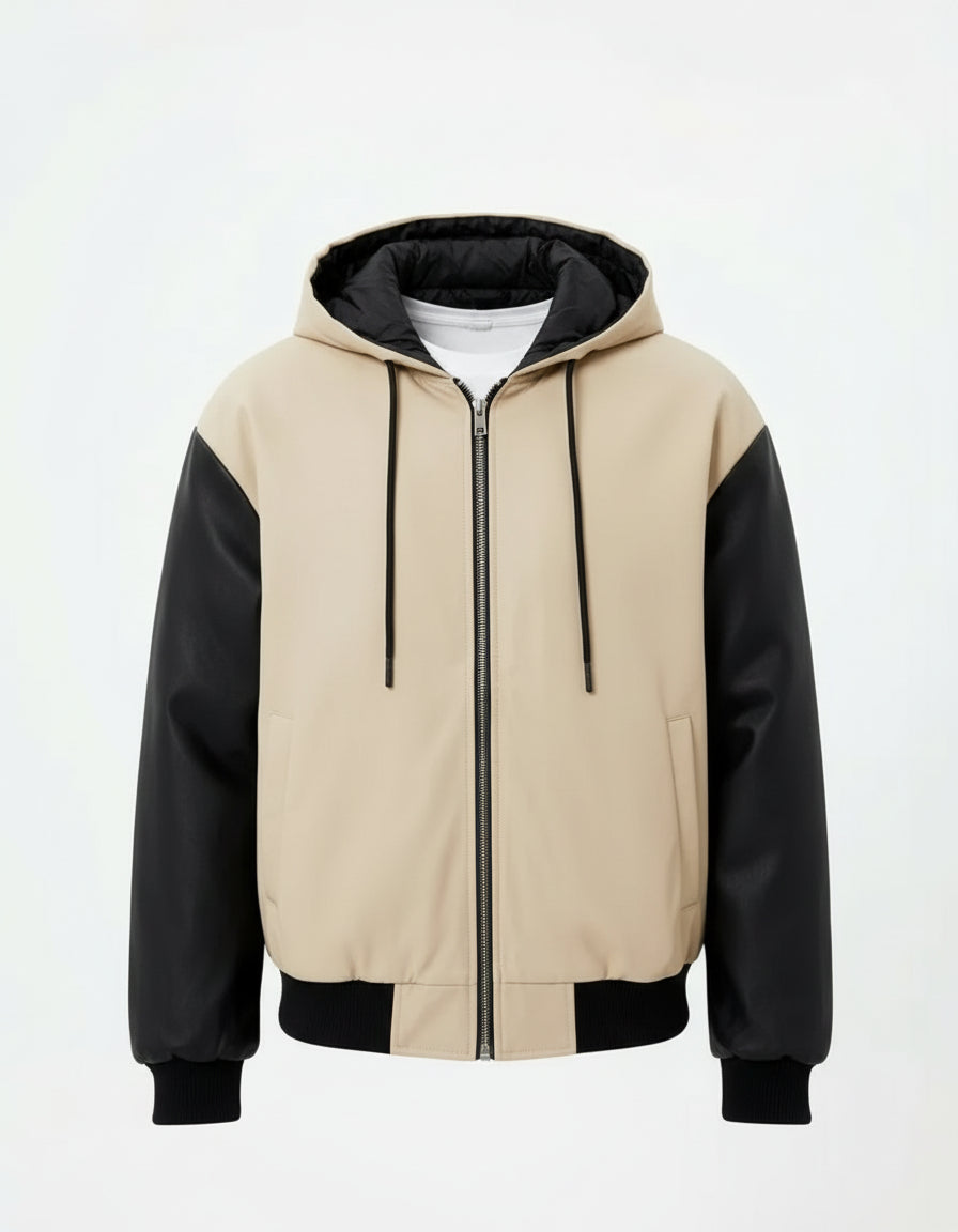 Bomber Black Hooded