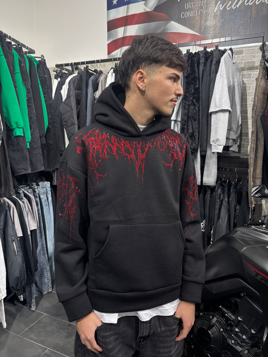 Red Glitter Hoodie