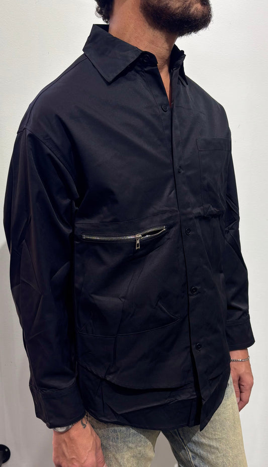 Camicia black zip