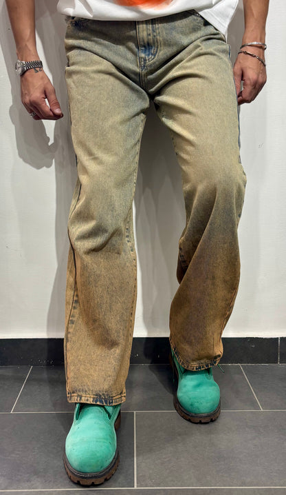 jeans baggy degradè safari