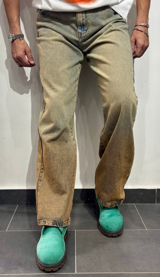 jeans baggy degradè safari