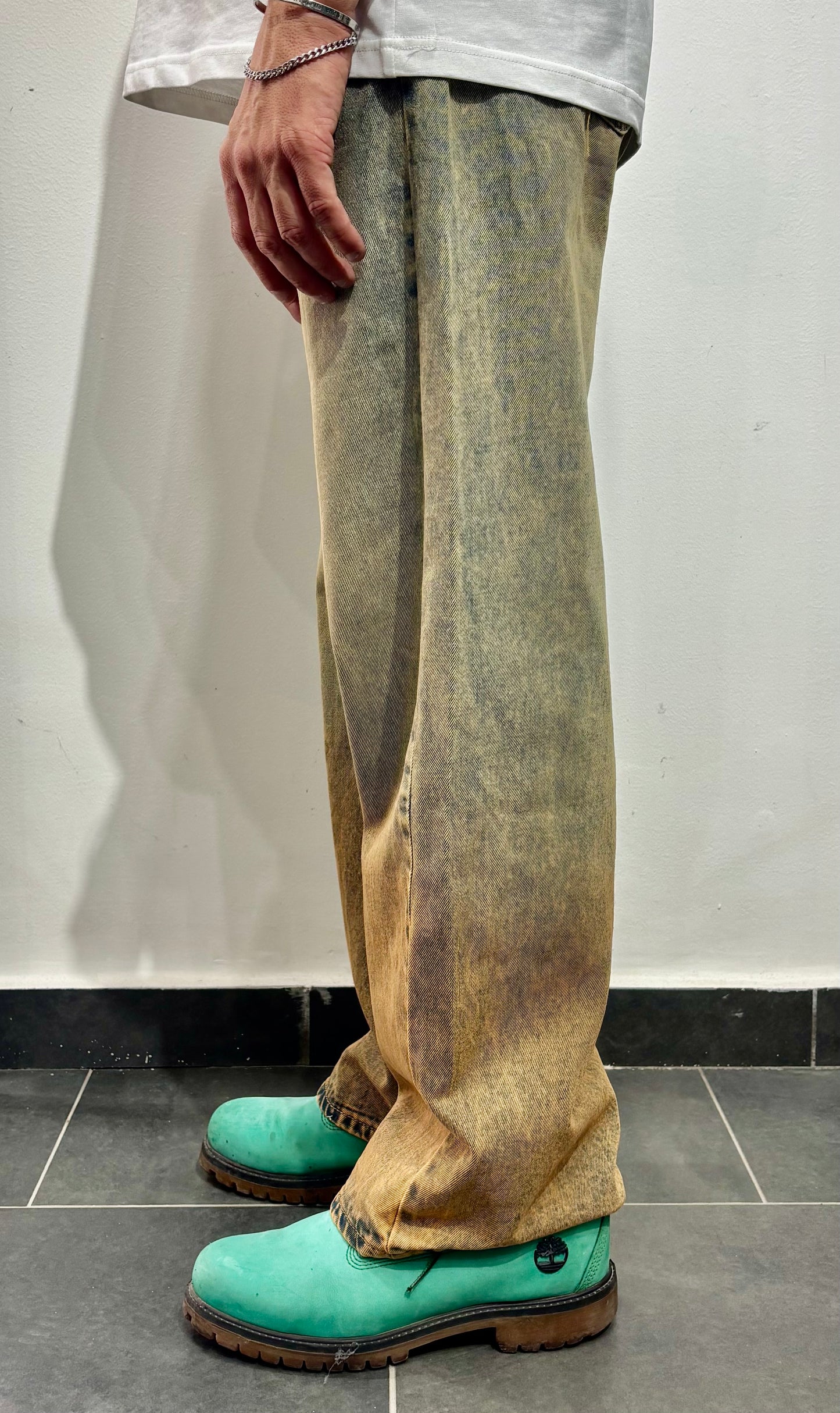 jeans baggy degradè safari