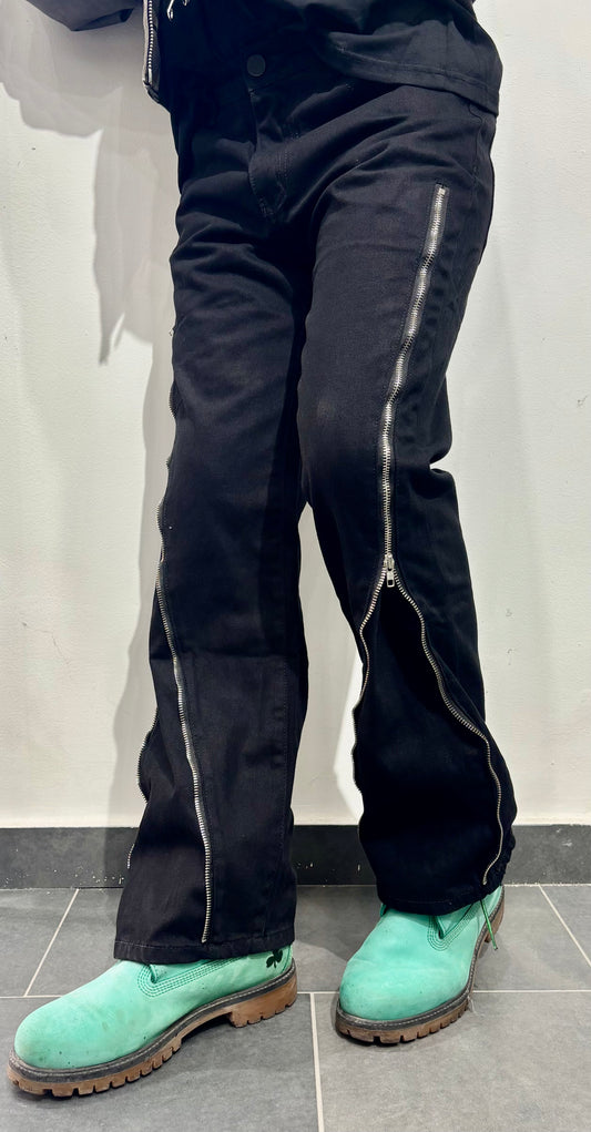 Jeans flaire full zip